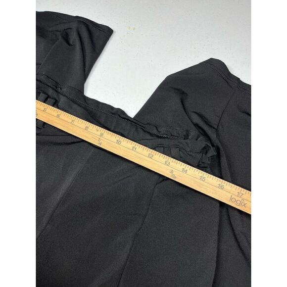 Anthropogie Womens Black Pull On Wide Leg Flowy Pant Size M - Picture 5 of 8